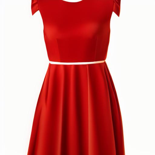 Фотография красного платья на белом фоне